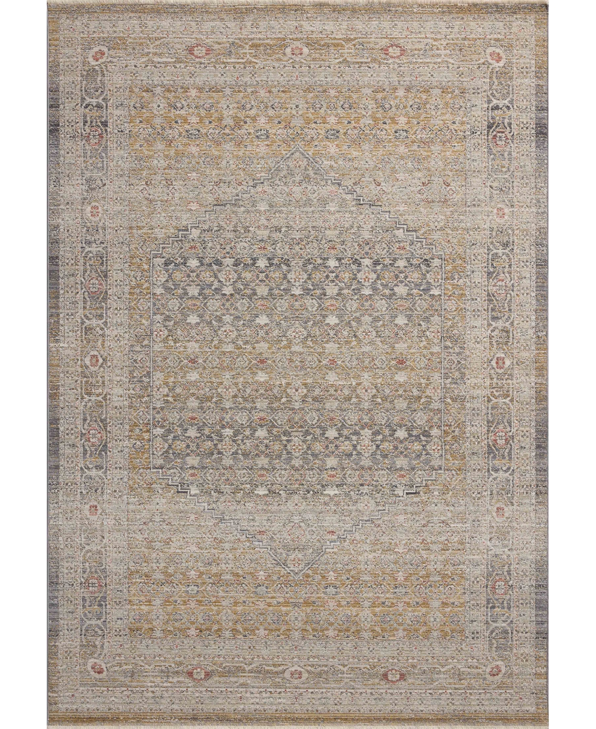 Chris Loves Julia Ida Ida-02 3'6''x5'6'' Area Rug In Slate,gold