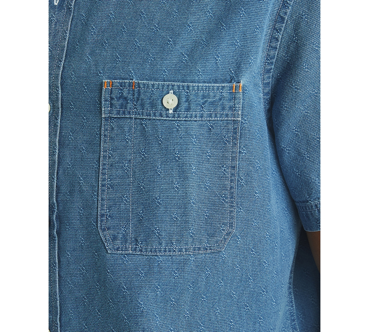 Nautica Men's Chambray Short-sleeve Shirt In Blue Bonnet