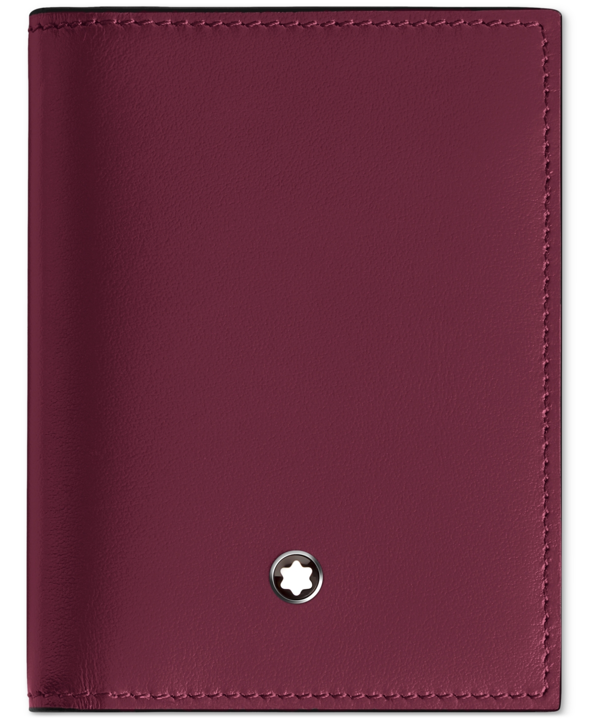 Montblanc Meisterstuck Leather 4cc Card Holder In Cassis
