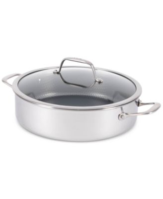 Hybrid Mesh Stainless Steel 6 Quart Shallow Pan With Lid
