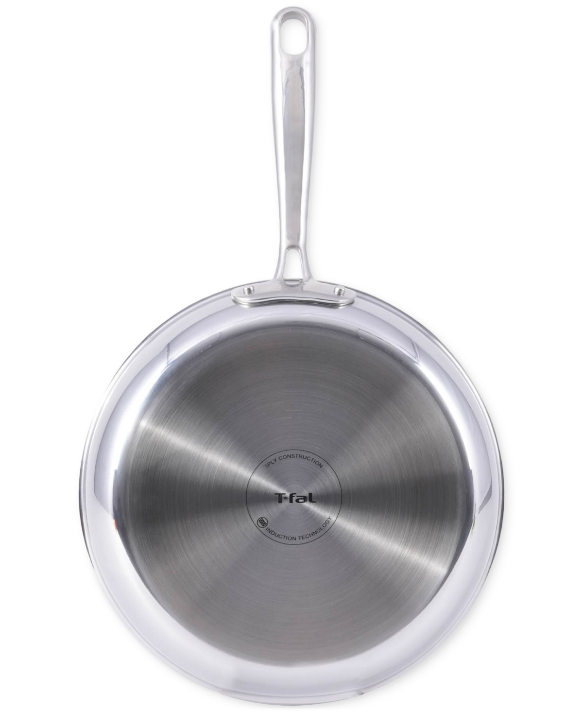 T-fal Pro Tri-ply Stainless Steel, 3 Quart Saute Pan With Lid In Silver