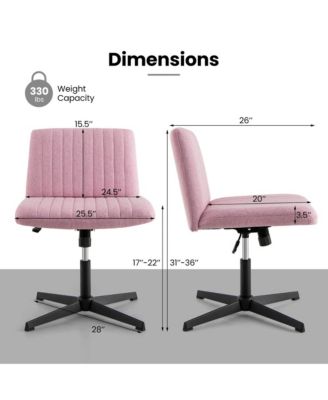 1 Pc Mesh Ergonomic Criss Cross Leg Mid-Back Computer Desk Chair
