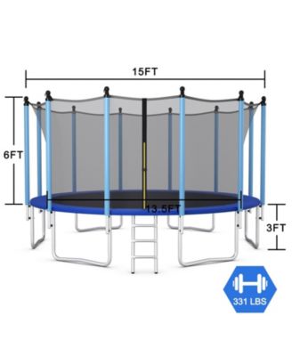 Outdoor Trampoline with Safety Closure Net