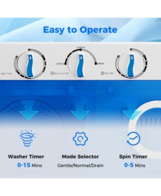 17.6 lbs Portable Washing Machine with Drain Pump