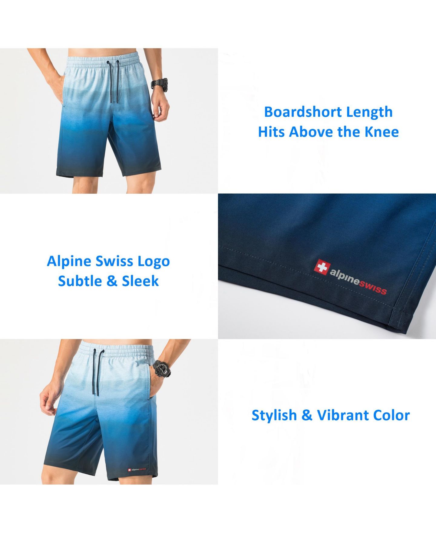 Плавки Dry для мужчин — Alpine Swiss, цвет: Синий — фото 3