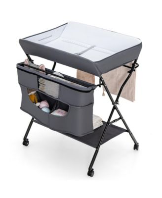 Portable Adjustable Height Newborn Nursery Organizer with wheel