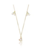 GiGiGirl Kids Sterling Silver 14K Gold Plated Rainbow and Horse Charm Necklace - Multi-colored