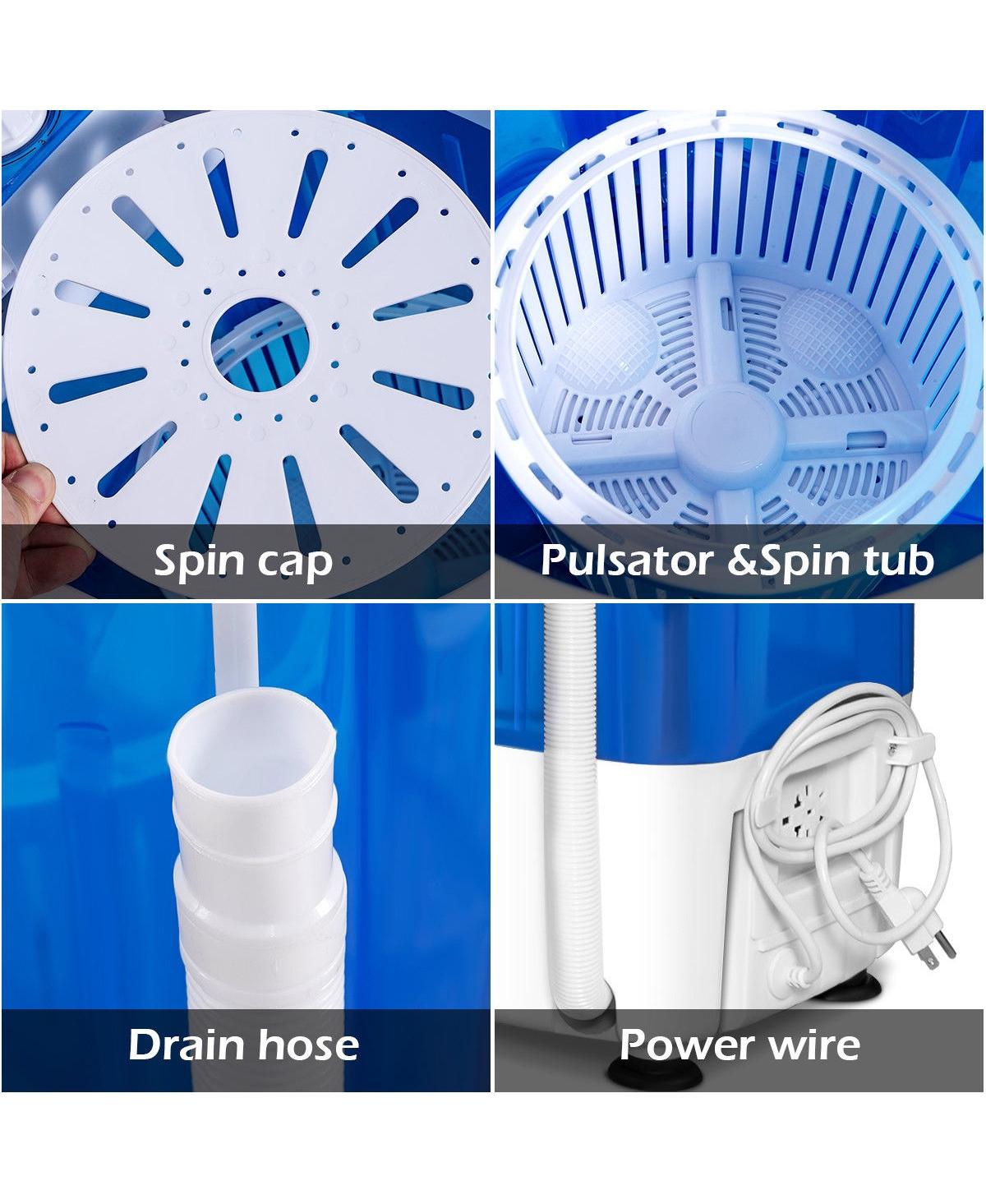 5.5 lbs Portable Semi Auto Washing Machine for Small Space
