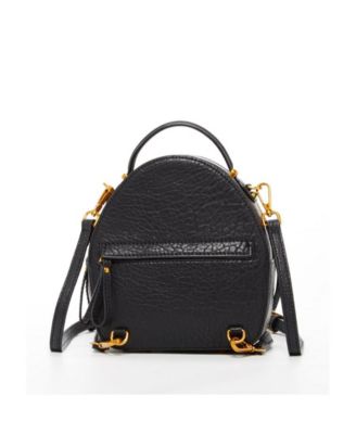 Small Black Leather Backpack Purse for Women Convertible Crossbody Bag  Women's Handbag