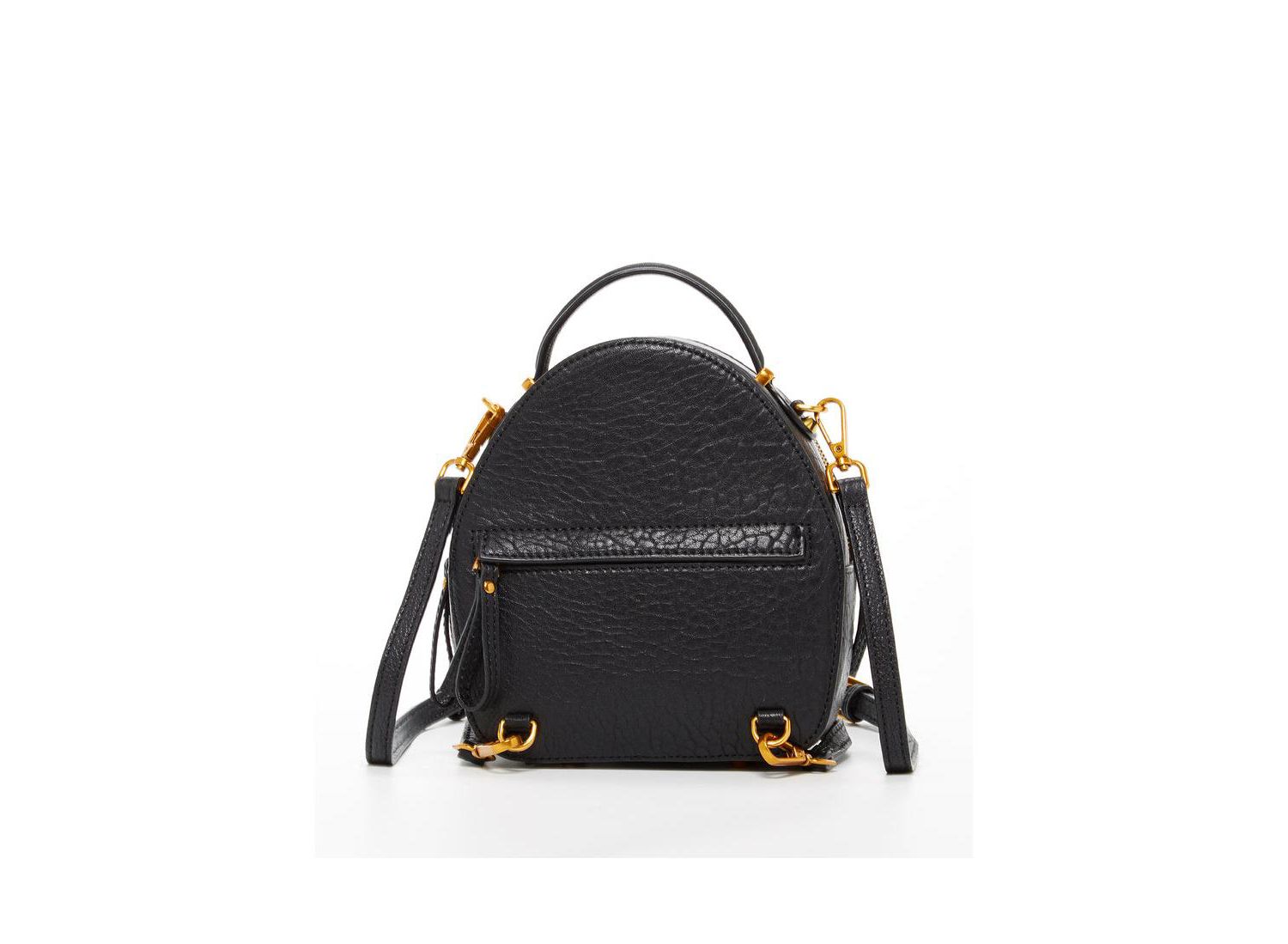 Small Black Leather Backpack Purse for Women Convertible Crossbody Bag Women's Handbag