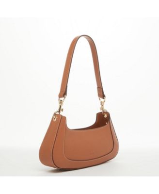 Leather Baguette Bag Brown Purse 90s Small  Shoulder Bag East West Y2K  Underarm Bag Trendy Handbag for Everyday & Evening