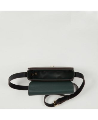 Black Leather Saddle Bag Women s Crossbody Purse with Flap Closure and Adjustable Strap