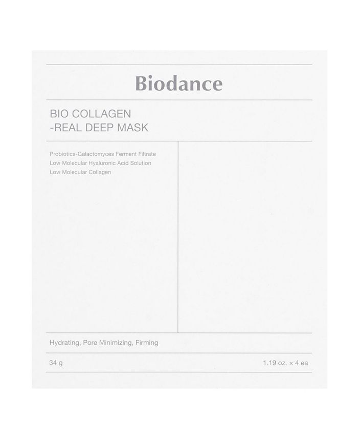 Biodance Bio Collagen-Real Deep Beauty Mask  4 Sheets  -  1.19 oz (34 g) Each - 4 Count