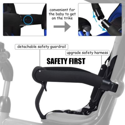 4-in-1 Kids Tricycle with Adjustable Push Handle