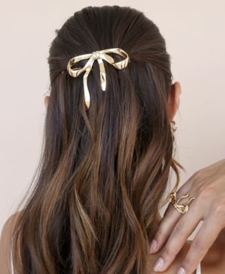 Bow Gold Tone Barrette
