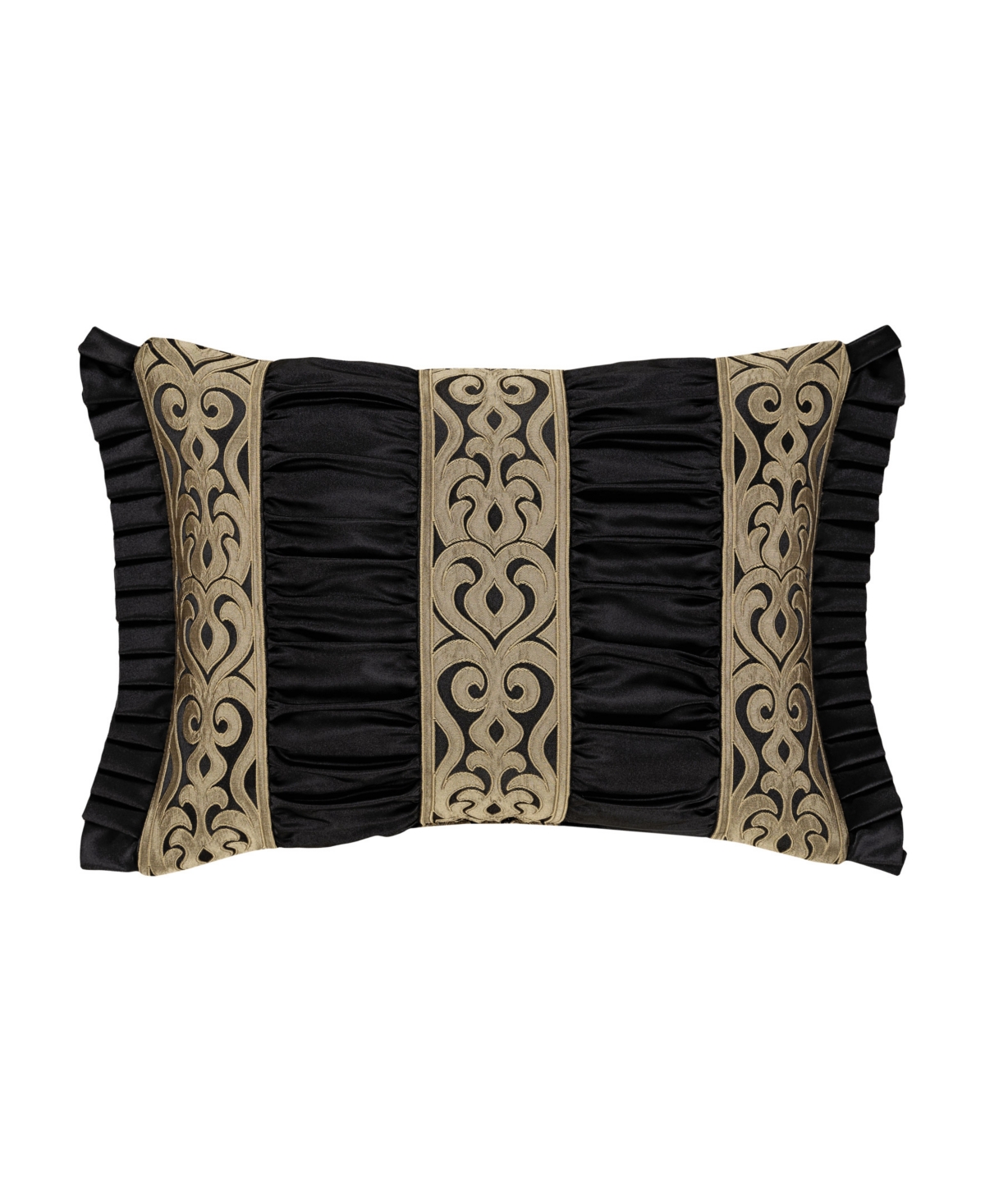 J Queen New York Bolero Boudoir Decorative Pillow, 15" X 20" In Black