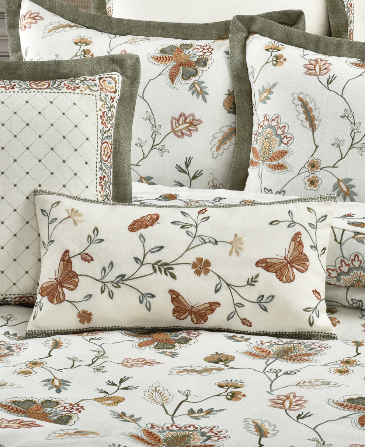J Queen New York Athena Boudoir Decorative Pillow, 11" X 21" In Harvest