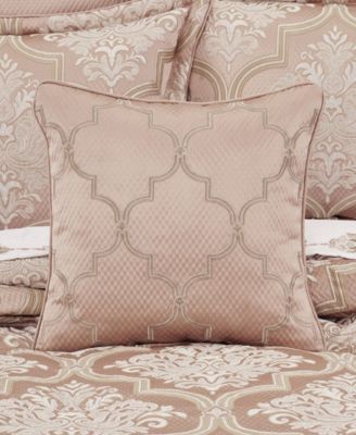 Rosewater Embellished Decorative Pillow, 18" x 18"