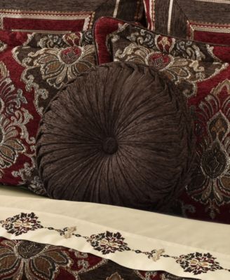 J Queen New York Cerino Tufted Decorative Pillow, 15" Round