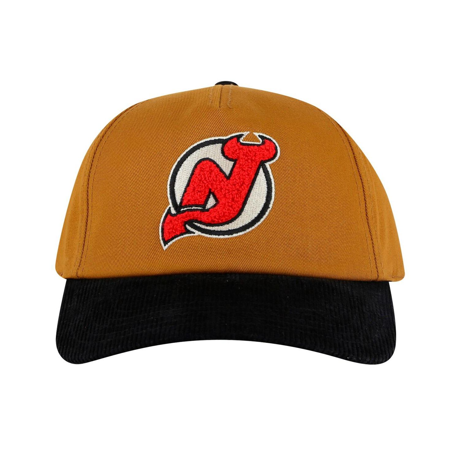 Men's Tan/Black New Jersey Devils Burnett Adjustable Hat