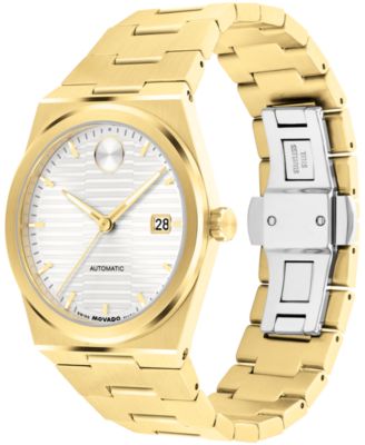 Men's Bold Quest Swiss Automatic Ionic Plated Light Gold Steel Watch, 39mm