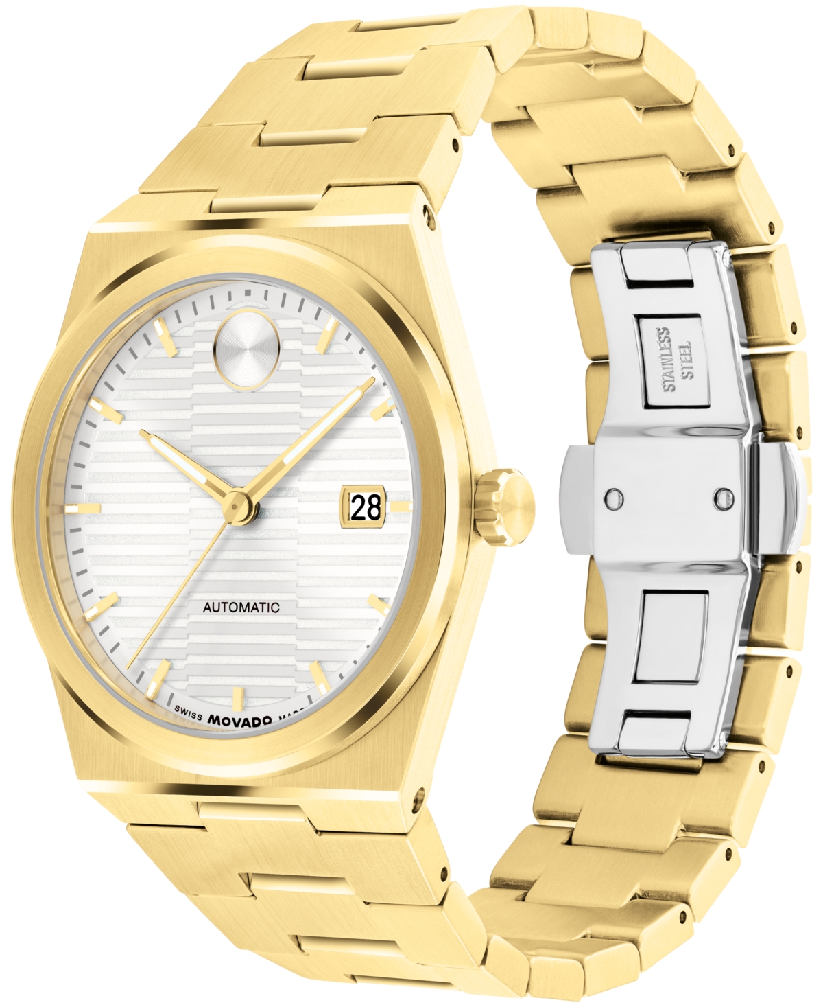 Movado Men's Bold Quest Swiss Automatic Ionic Plated Light Gold Steel Watch, 39mm In Gold-tone
