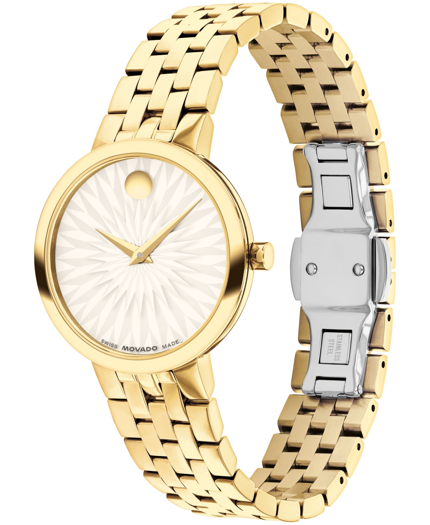 Женские часы Movado Museum Classic Swiss Quartz Yellow PVD Watch, 29.5mm — фото 2