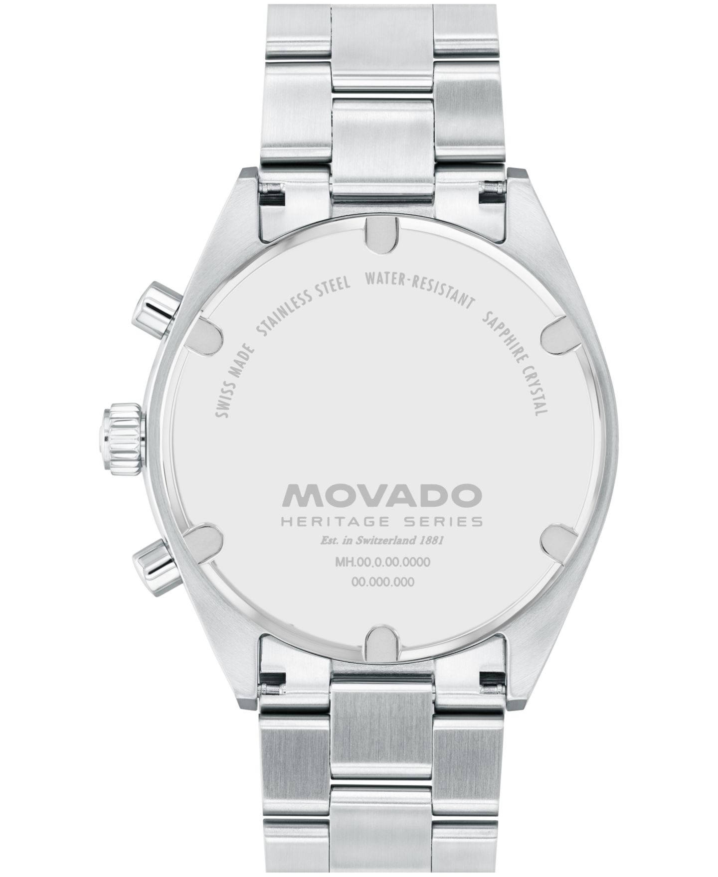 Мужские часы Movado Datron, швейцарский кварцевый хронограф, нержавеющая сталь, 41 мм — фото 3