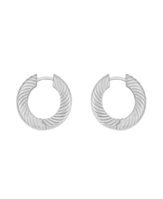 Textured Hinged Hoop Earrings