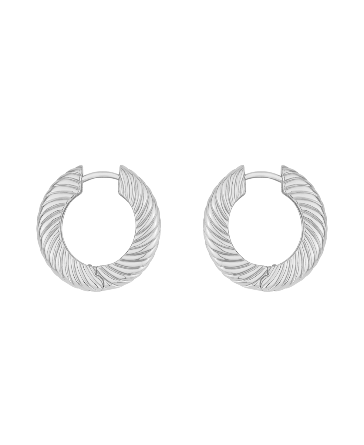 And Now This Textured Hinged Hoop Earrings
