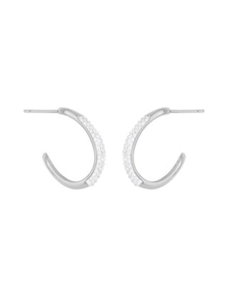 Clear Crystal Double Hoop Earrings