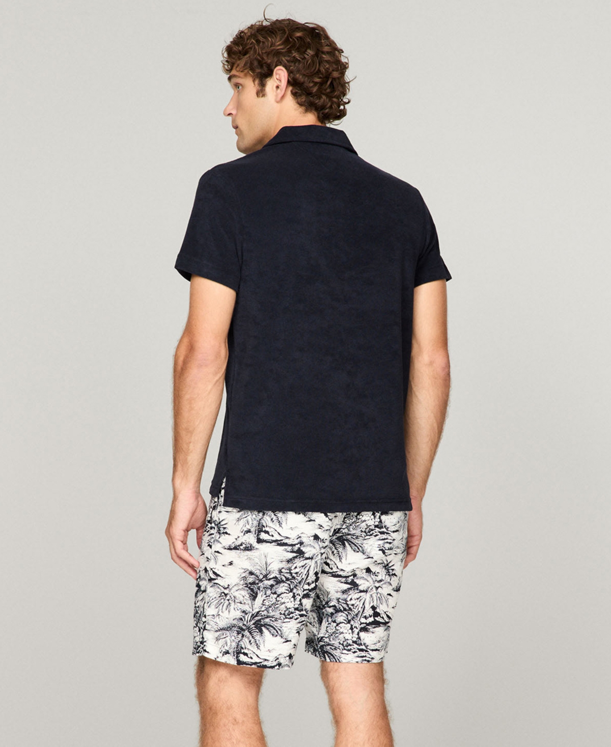 Tommy Hilfiger Men's Regular-fit Toweling Texture Polo Shirt In Desert Sky
