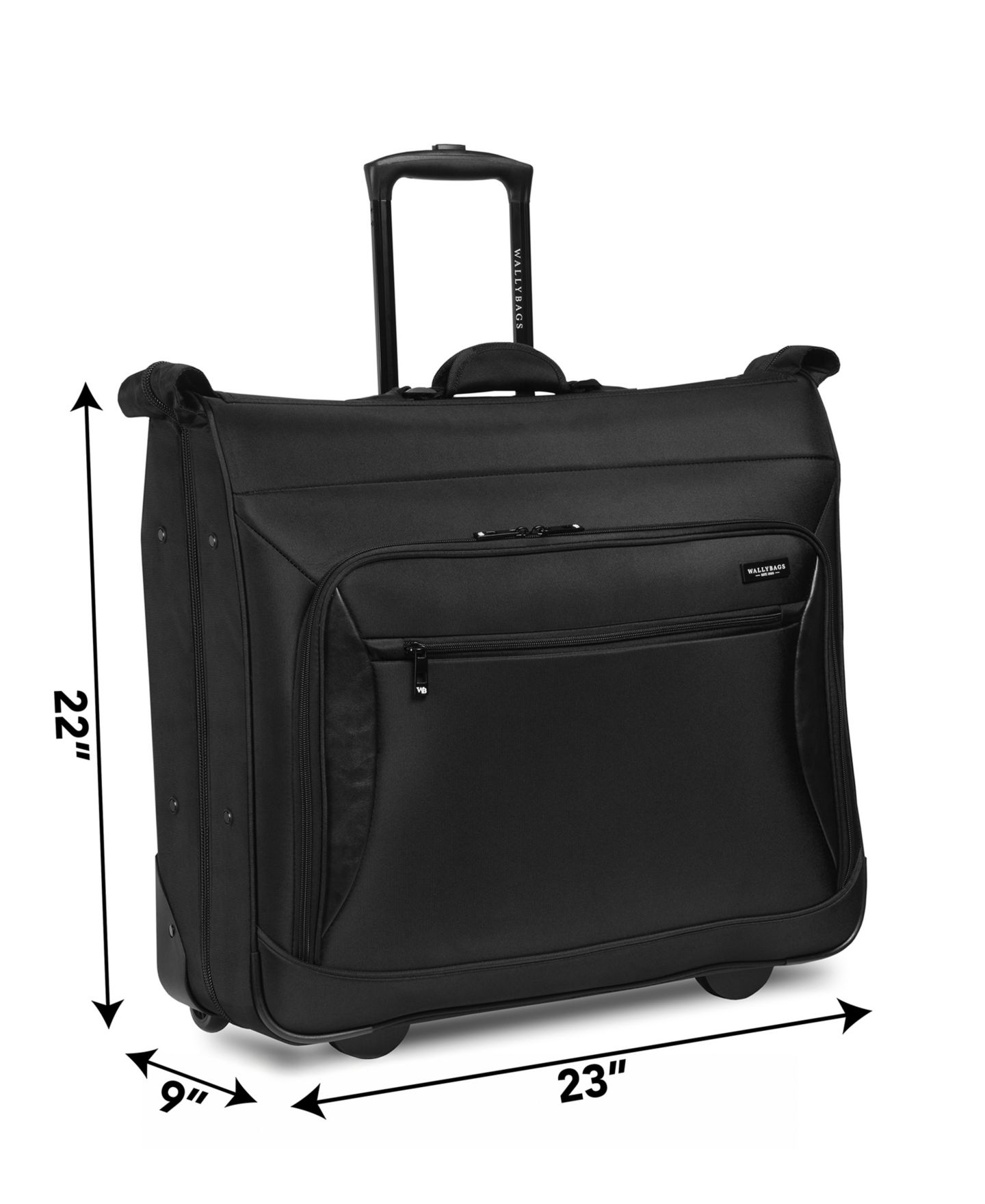 Сумка WallyBags 45" Premium Rolling Garment Bag with Multiple Pockets, цвет: Чёрный — фото 2