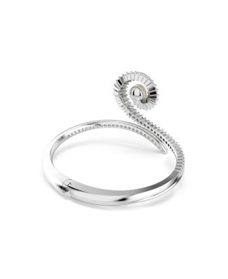 Ariana Grande x Swarovski&reg; Crystal Cultivated Pearl Baguette Cut Bangle Bracelet