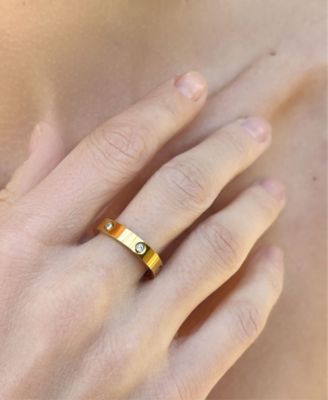 Tarnish Resistant Cubic Zirconia Pave Eternity Band Ring