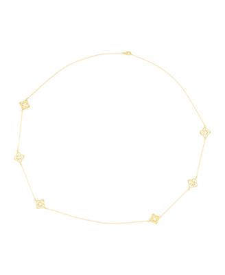 Gold Clover 36" Station Necklace