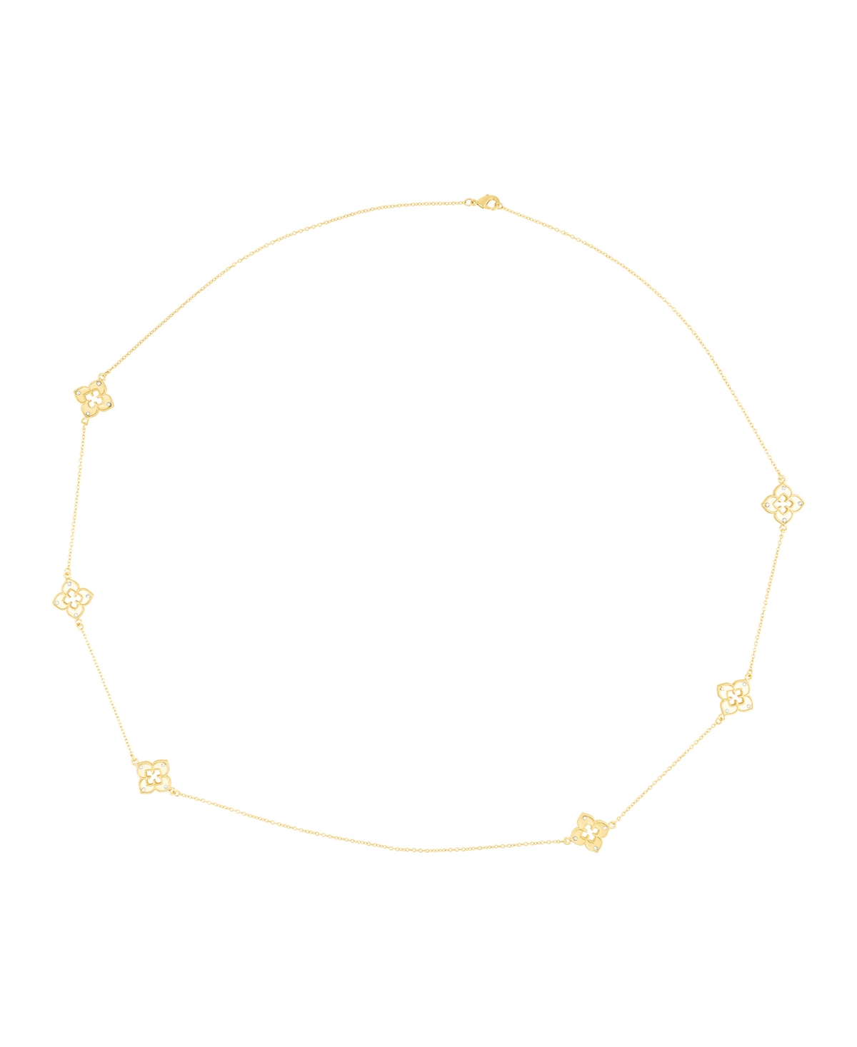 Adornia Gold Plated 36" Clover Station Necklace In Gold