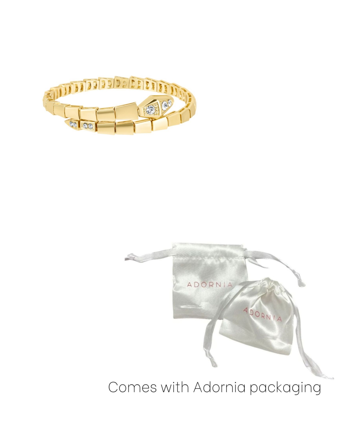 Adornia Snake Wrap Cuff In Gold