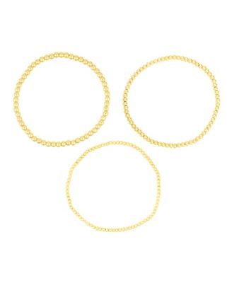 Gold Stretch Ball Bracelet Set