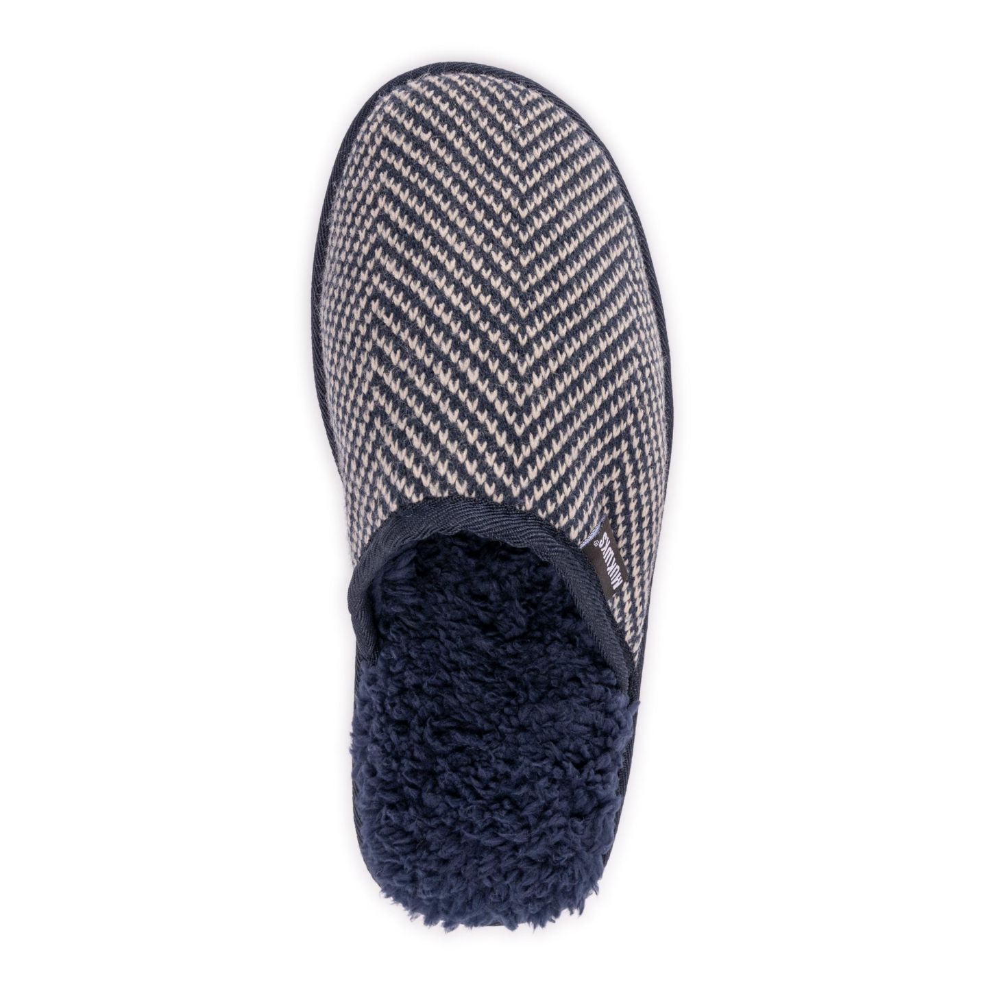 Мужские тапочки MUK LUKS Gavin Scuff Slippers, цвет: Тёмный сапфировый — фото 5