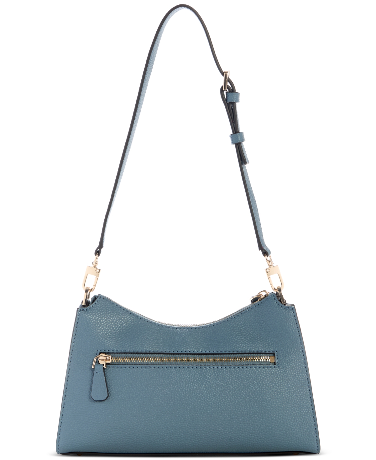 Shop Guess Micaela Top-zip Shoulder Bag In Slate