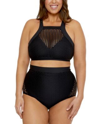 Women's Castaway Textured High Waist Bikini Bottoms