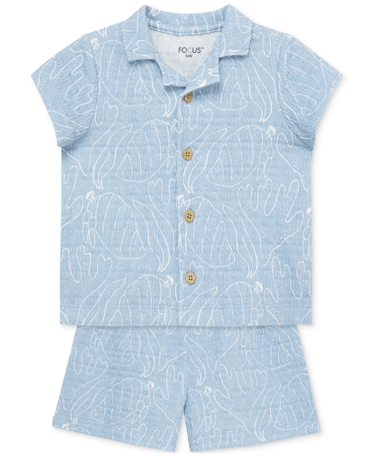 Shop Little Me Baby Boys Seaside Shirt & Shorts, 2 Piece Set