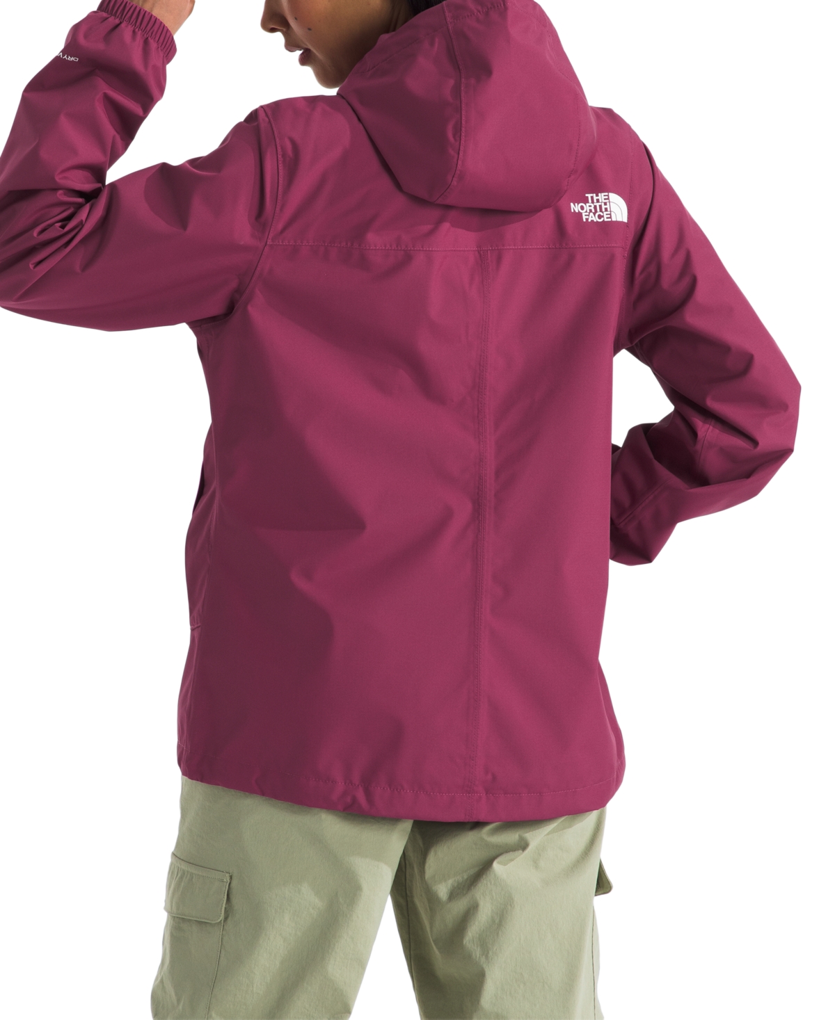 Shop The North Face Women's Antora Hooded Rain Jacket In Cyber Berry