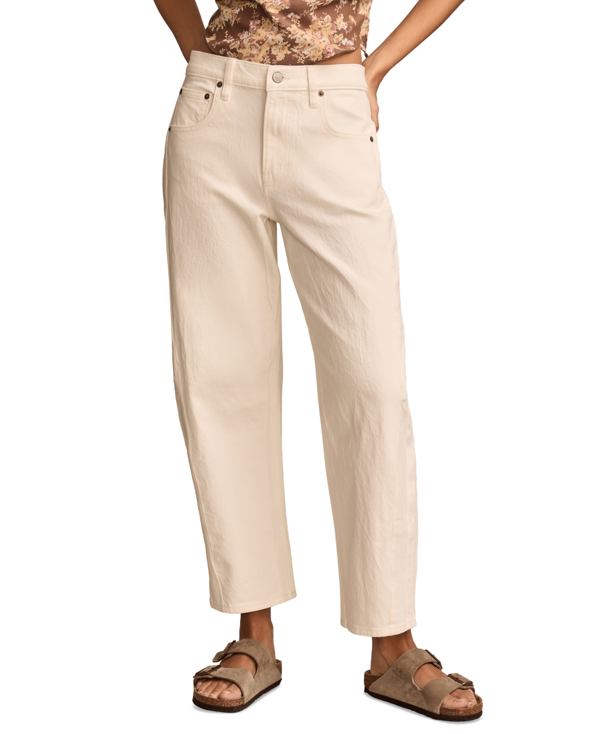 LUCKY BRAND WOMEN'S MID-RISE BARREL-LEG JEANS 