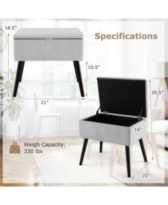 Storage Ottoman with Legs for Living Room and Bedroom Stylish and Functional Storage Solution