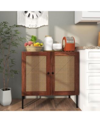 Kitchen Sideboard Cabinet with 2 Doors and Adjustable Interior Storage Shelf