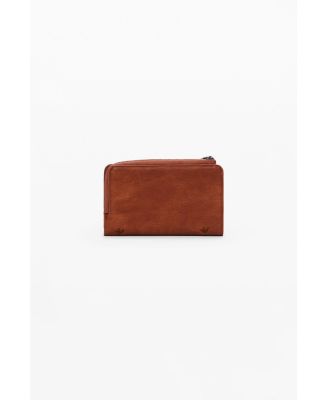 Women's Medium embroidered faux leather wallet