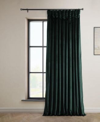 Extra Wide Heritage Plush Velvet Room Darkening Curtain