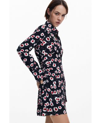 Women's Short floral shirt dress